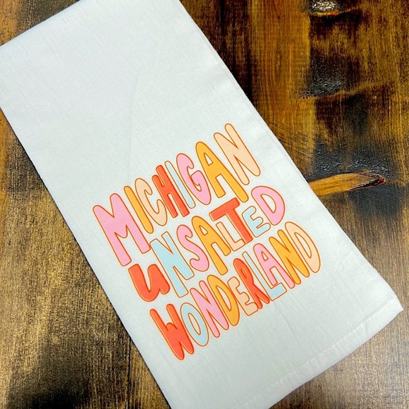 Michigan Unsalted Wonderland Tea Towel - Picture 1 of 3